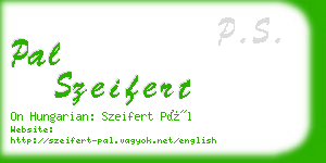 pal szeifert business card